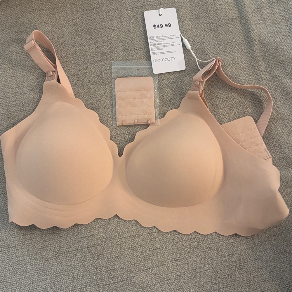 NWT Momcozy Scalloped Nursing Nude Bra